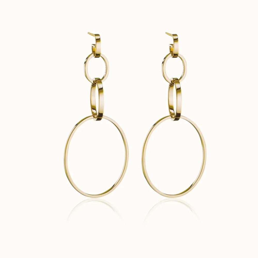 New Vita Fede Cassio Modular Convertible Earrings Gold Stainless Steel